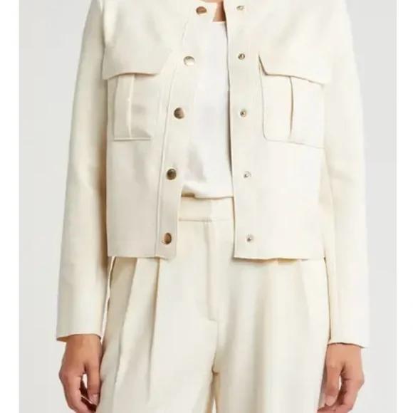 Vince Camuto Beige Blazer with Gold Buttons - Picture 1 of 6